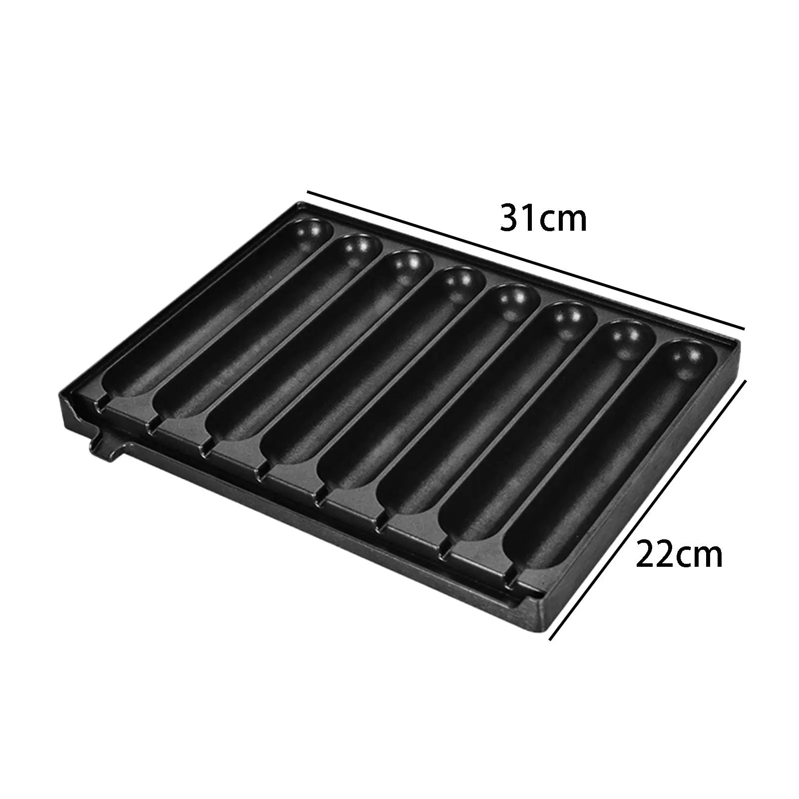 Cast Iron Cornbread Pan 8 Grids DIY Nonstick Thickened Aluminum Pre Seasoned Hot Dog Tray Waffle Corn Dog Maker Sausage Plate