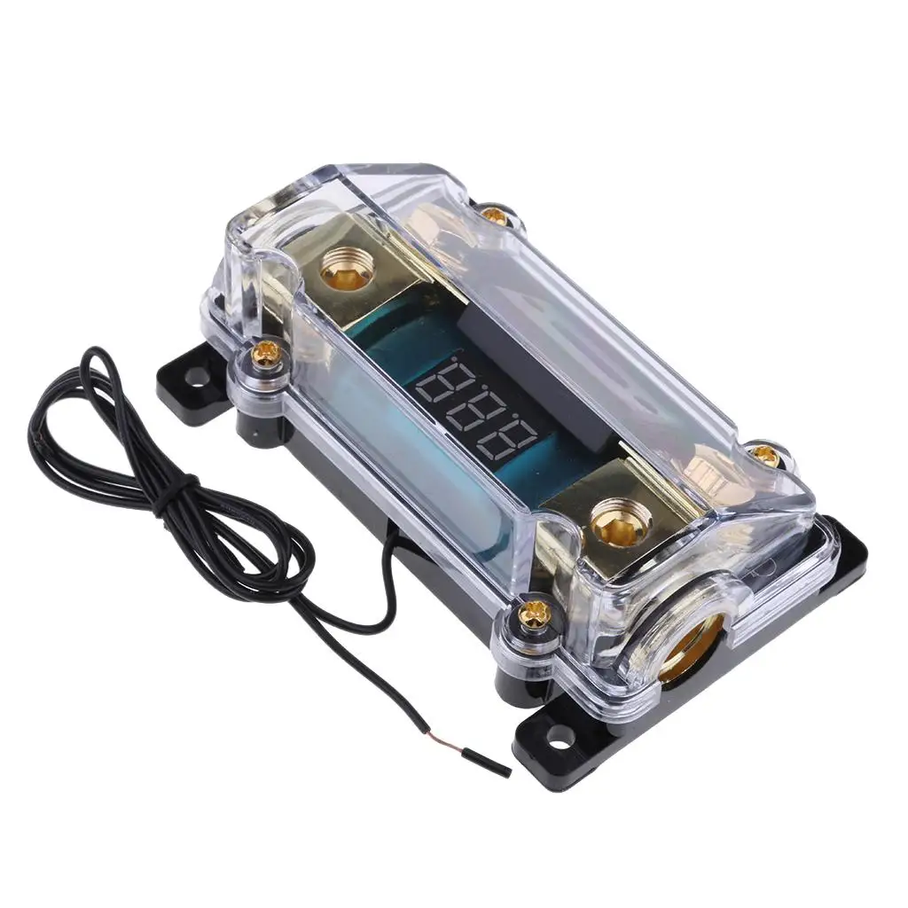 Car Speaker Digital Fuse 100A 1 Way Distribution Holder Gold Plate Durable