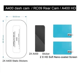 For 70mai Dash Cam A400 VHB Sticker and Static Stickers for 70mai RC09 Rear camera VHB Sticker for 70MAI A400 HD
