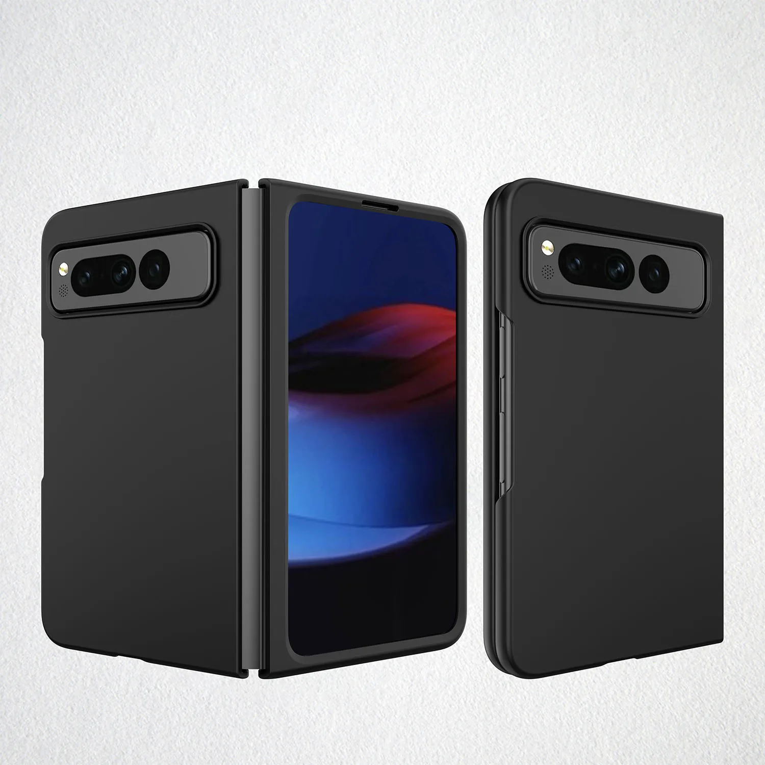

Matte Anti-fingerprint Solid Color Cover For Google Pixel Fold PixelFold Hard Plastic Bumper Thin PC Frame Armor Back Case