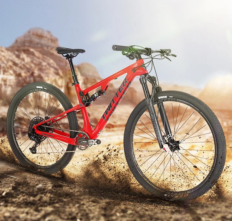 29 inch carbon fiber mountain bike 12 Speed Gears mountain bicycle Double shock absorber mtbcustom