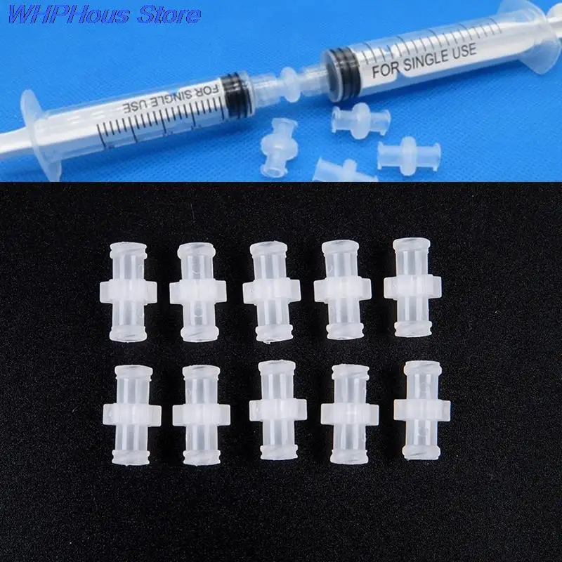 10 Pcs Medical Plastic 4mm Female To Female Coupler Luer Syringe Connector Transparent For Pneumatic Parts Leak Proof