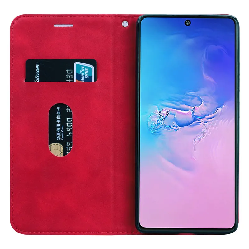 For Samsung Galaxy S10 Lite Case G770F Silicone Luxury Pu Leather