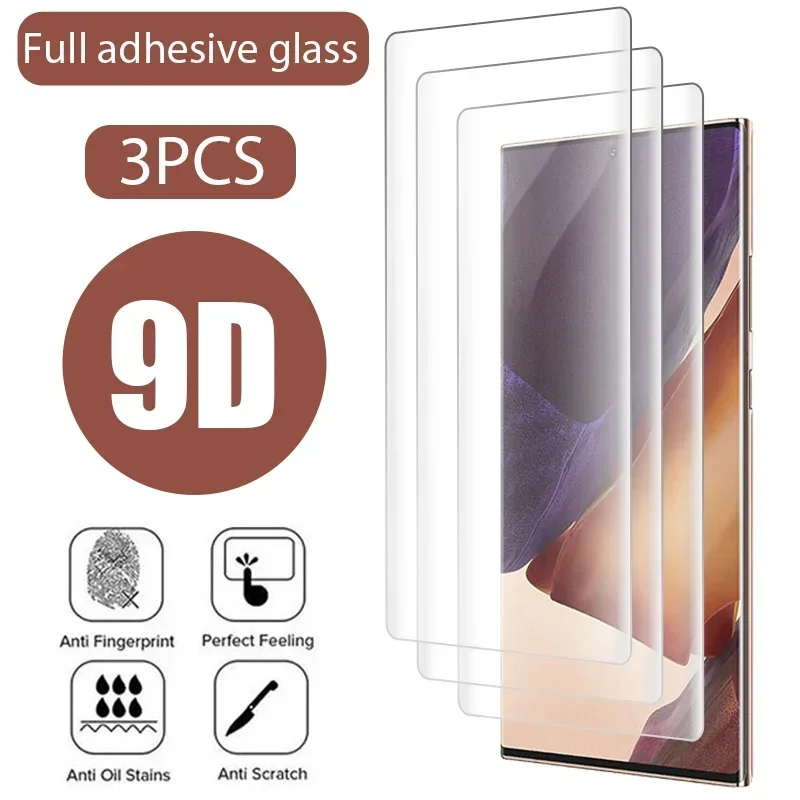 

3 шт. изогнутое закаленное стекло для Samsung S23 S22 S21 S20 Ultra Plus S10 S9 Защита экрана для Samsung Note 20 Ultra 10 Plus 9