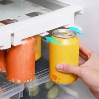 Beer Soda Can Storage Rack Refrigerator Slide Under Shelf For Soda Can Beverage Organizer Kitchen Double-row Container 1