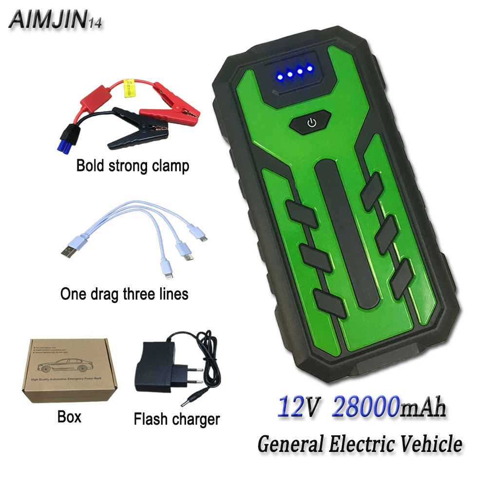 

12V 28000mAh High Capacity Power Bank Battery Car Emergency Start Power Supply Igniter Backup Rescue Power Up