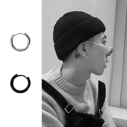남녀공용 작은 후프 귀걸이, 골드 실버 컬러, 스테인레스 스틸 원형 귀걸이, 알레르기 방지 펜디엔트, Mujer 2022, 10 개 3
