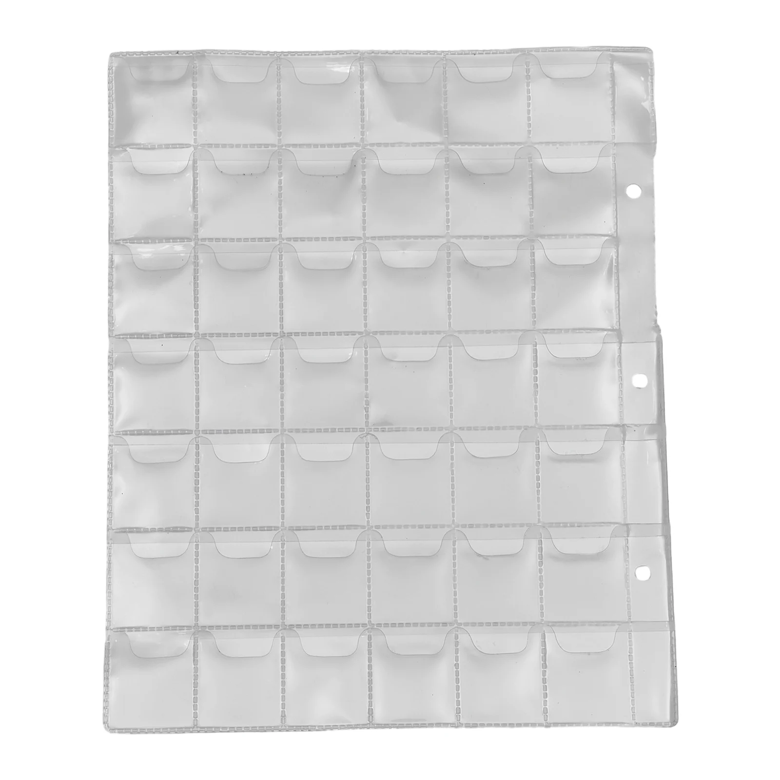 10pcs Clear Plastic Coin Pocket Pages Protector Sheets Pitch 42 Pockets Coin Holder Album Protection Board Collection Container 5