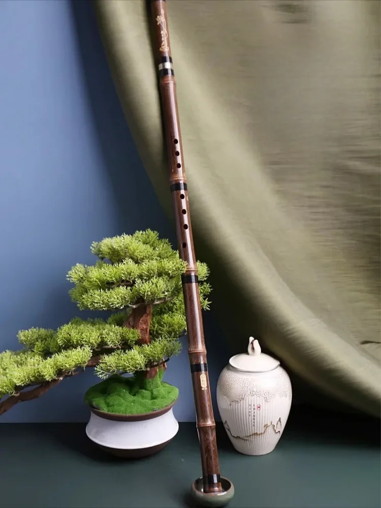 Chinese Vertical Bamboo Flute Professional Performance Beginner Purple Bamboo Xiao Eight Holes Musical Woodwind Instruments