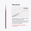 French Stripe Nail Art Liner Brush Set 3D Tips Line Stripes Drawing Pen UV Gel Brushes Painting Pen Manicure Tools 6