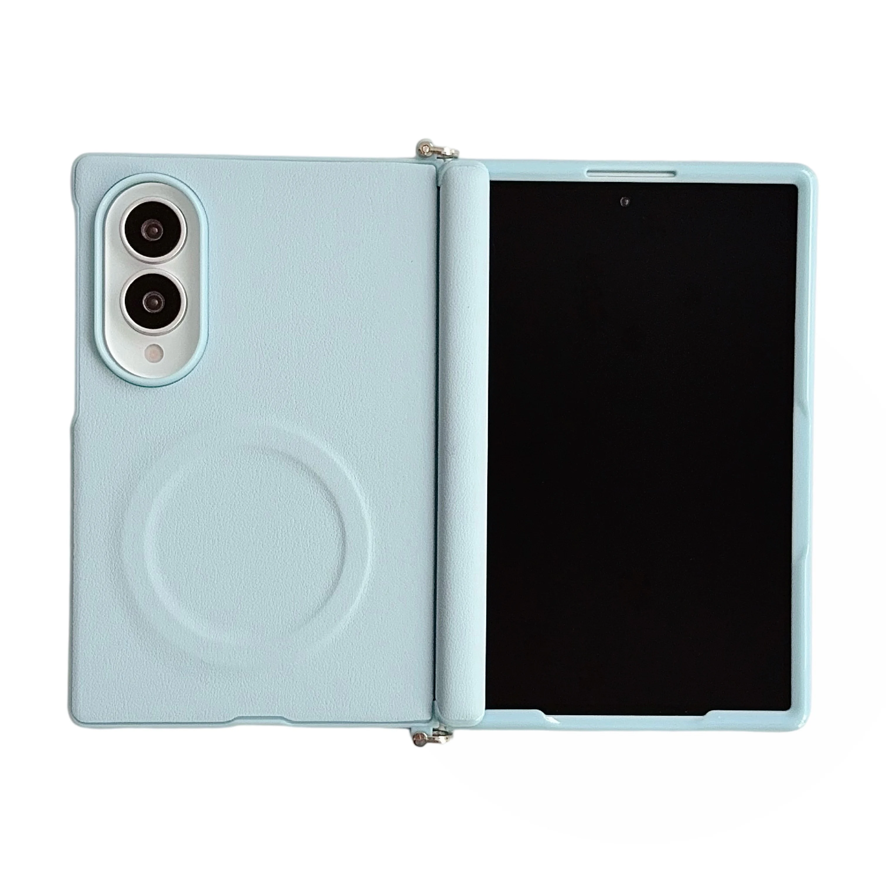Leather Candy Color Matte Case with Hinge Protection and Shockproof Cover