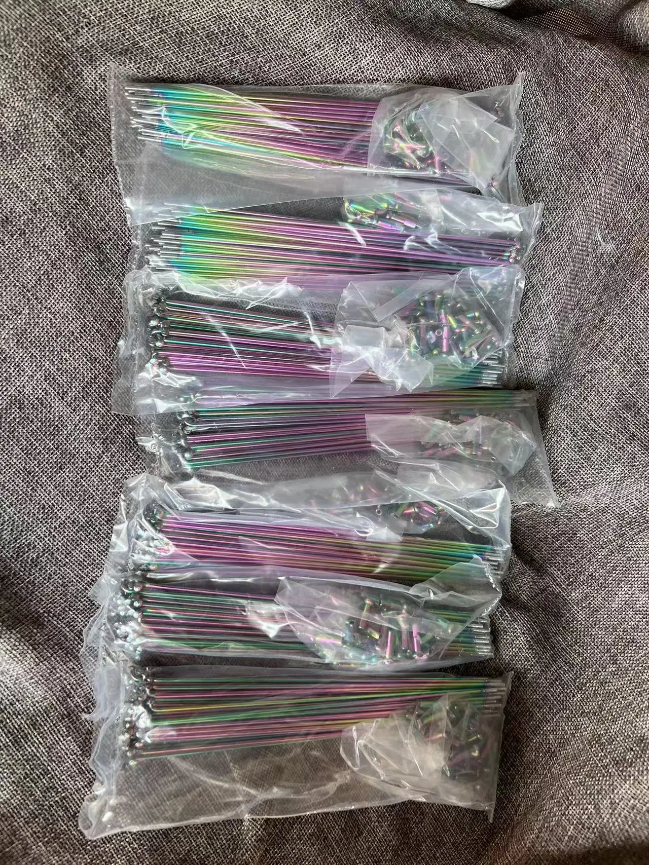 Mamelon de rayon en alliage d'aluminium 14G 2.0 14 mm noir rouge bleu violet vert rose tétons ultralégers (couleur : or, taille : 64 pièces_14 mm