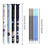 Astronaut Panda 16pcs/mix Erasable Pen 0.5mm Fine Point Friction Pens with Erasers Black Blue Ink School Writing Stationery 2