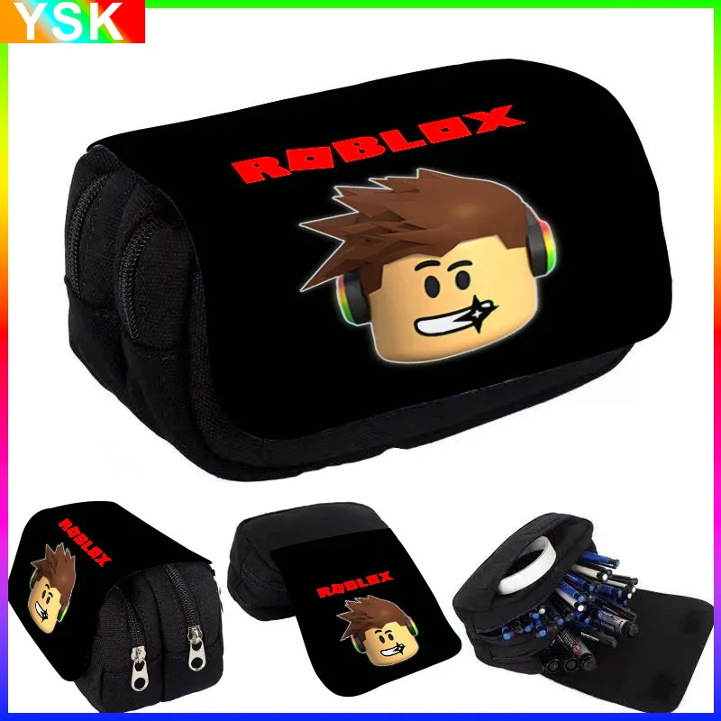 ROBLOX Pencil Case Stationery Box Game Peripheral Pencil Case Stationery Pen Storage Bag Pen Pencil Multi-layer Large Capacity
