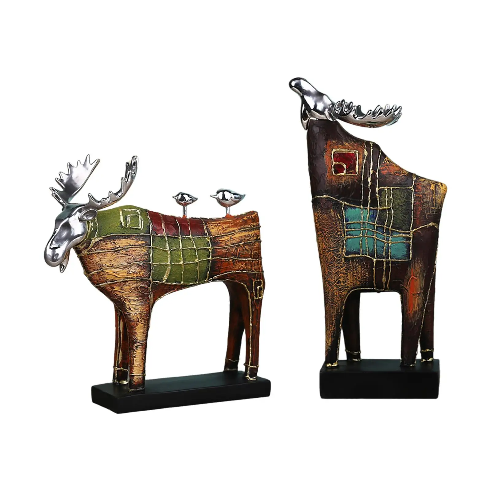 

Deer Figurine Birthday Gift Abstract Sculpture for Living Room Office Hotel