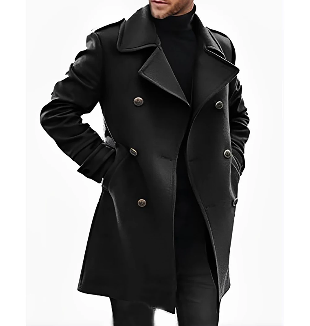 Men Wool Overcoat For Autumn and Winter