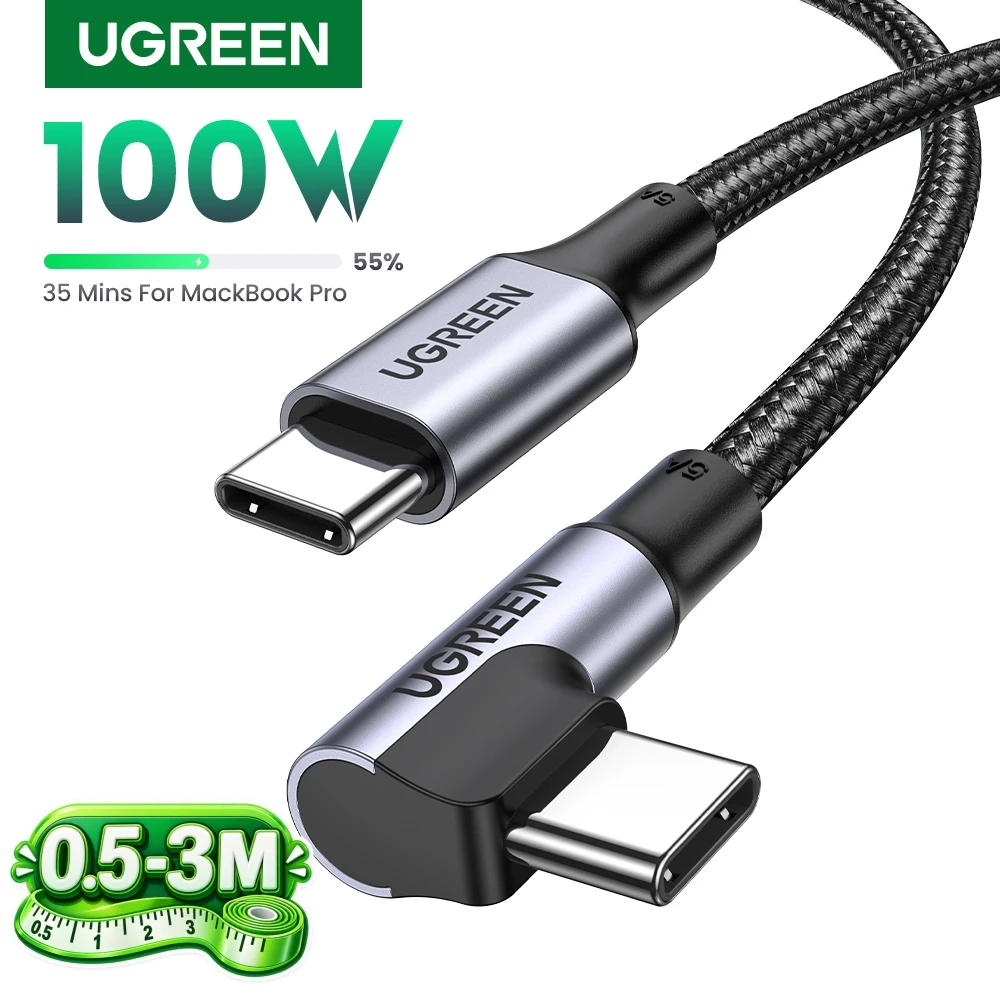 كابل شحن UGREEN من USB-C إلى USB-C – خيارات 60 و100 واط