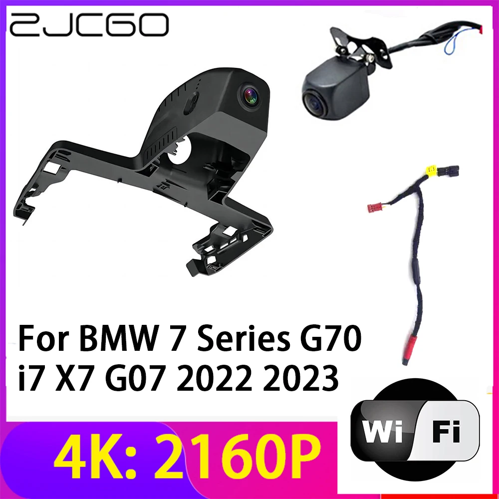 

ZJCGO 4K 2160P Dash Cam DVR Camera 2 Lens Recorder Wifi Night Vision for BMW 7 Series G70 i7 X7 G07 2022 2023