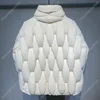 Unisex Thick Parkas Jackets Women Luxury Designer Square Weave High Collar Warm Jacket Casual Oversized Warm Puffer Bubble Coat 4