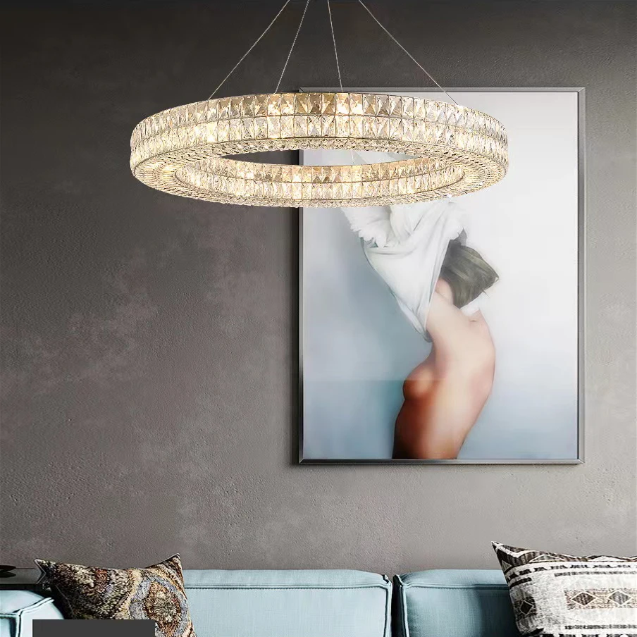 Luxury Style One Ring Crystal Chandelier