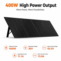 Panneau solaire portable CHUBAN 400W, kit de panneaux solaires pliables, étanche, chargeur solaire de secours pour station d'alimentation, camping solaire 2