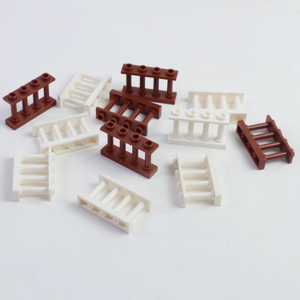 20개 DIY 울타리 난간 호환 모델 빌딩 블록 액세서리 기본 구성품 집 정원 선물 장난감 부품 호환