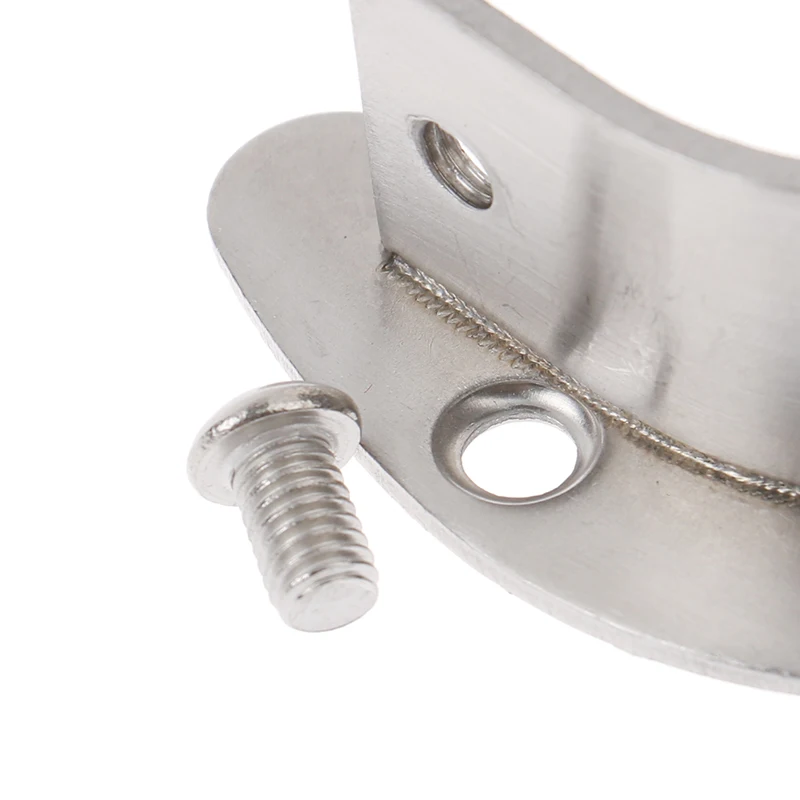 1pcs Wardrobe Bracket Heavy Duty Stainless Steel Rod Socket Flange Rod Holder Closet End Support 19/22/25/32mm U Shaped