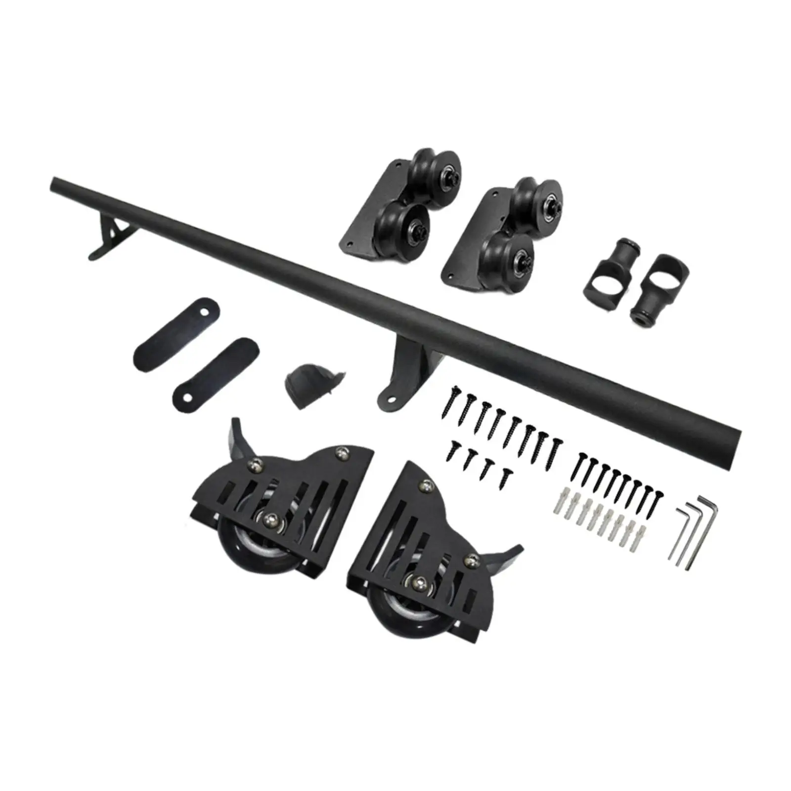 Rolling Library Ladder Hardware Kit Heavy Duty Floor Roller with Brake