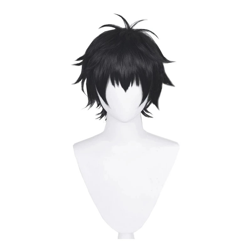 

Anime Jujutsu Kaisen Yuta Okkotsu Cosplay Wig Black Short 30cm Men Straight Hairpiece Heat Resistant Synthetic Hair Wigs