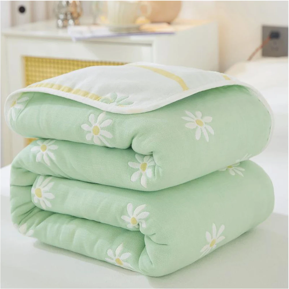 

6 Layers Cartoon Baby Blankets 100% Muslin Cotton Babies Warp Swaddle Infant Bedding Receiving Blanket Kids Babies Bath Towel