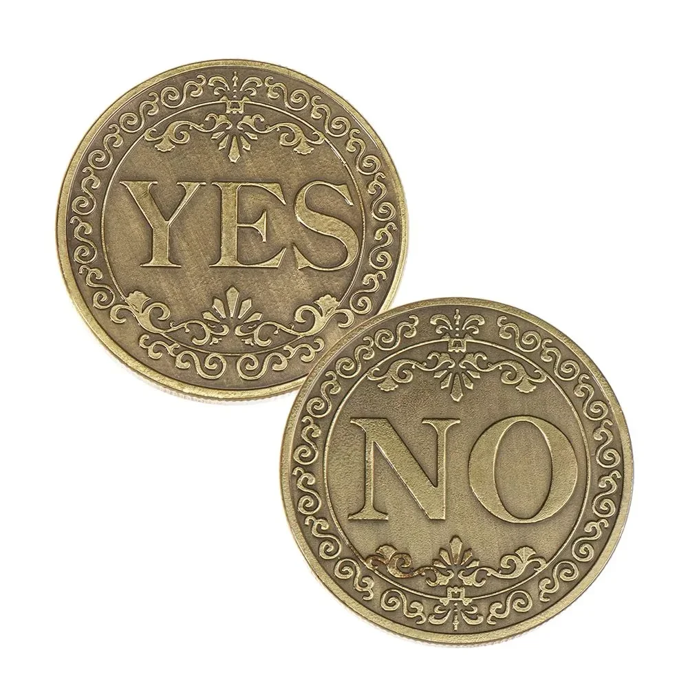 Moneta commemorativa in bronzo Sì o No, 1 pezzo, moneta non circolare, souvenir, oggetto di scena per giochi, moneta da collezione, decorazione, artigianato - immagine 6