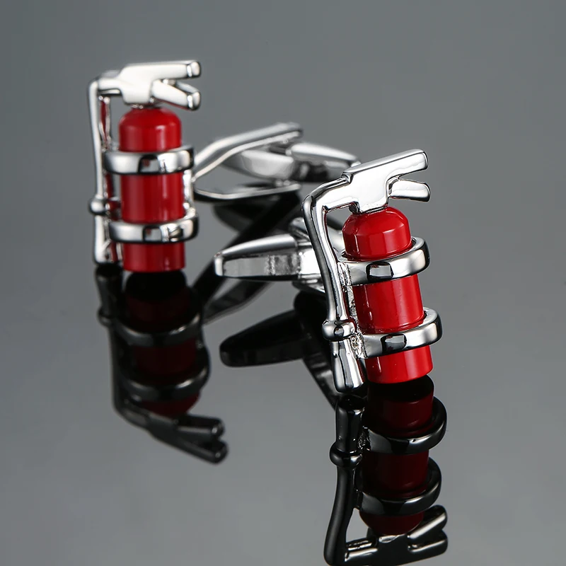 Men's French shirt cufflinks Hat fire extinguisher life cuffs buttons business suit accessories jewelry mens cufflinks