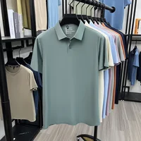 Polo pour homme à manches courtes, col à revers, tissu doux, décontracté, pour le travail, l'été, usage quotidien, respirant 3