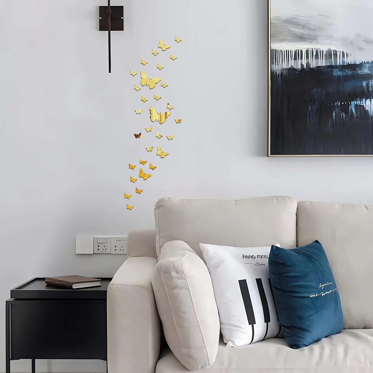 30PCS 3D Acrylic Mirror Wall Sticker DIY Butterfly Living Room Entrance Wall Home Decoration Art Furniture Stickers wall sticker mirror wall sticker acrylic wall sticker