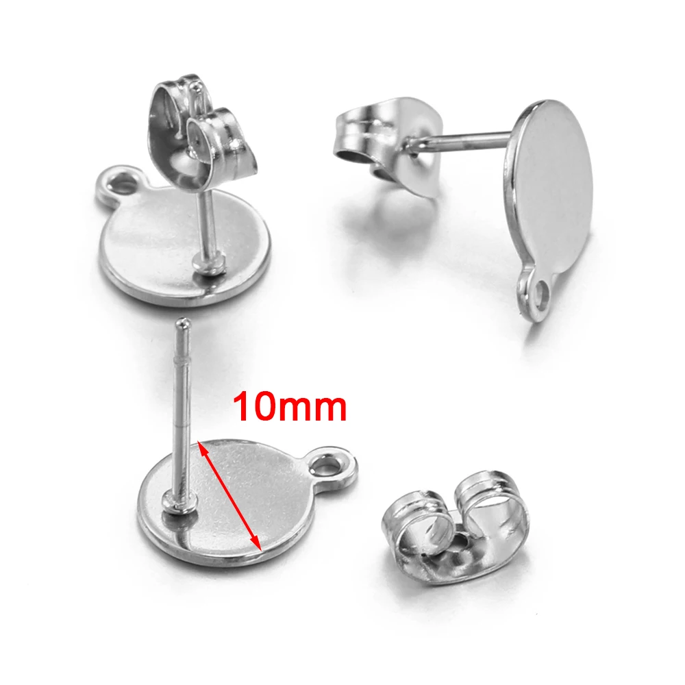 Edelstahl Ohrring/Ohrstecker IP-Gold, Kreis-Element