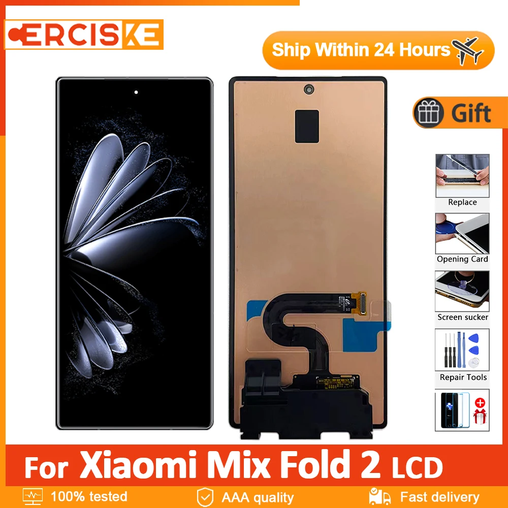 

6.56" Original AMOLED For Xiaomi Mix Fold 2 LCD Display Touch Screen Panel Digitizer For Mix Fold 2 Secondary External Screen