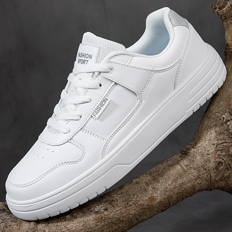 2023 White Sneakers Men New Summer Thick Sole Tide Sports Board Shoes Woman Leather Comfortable Walking Board Shoe Running Shoes