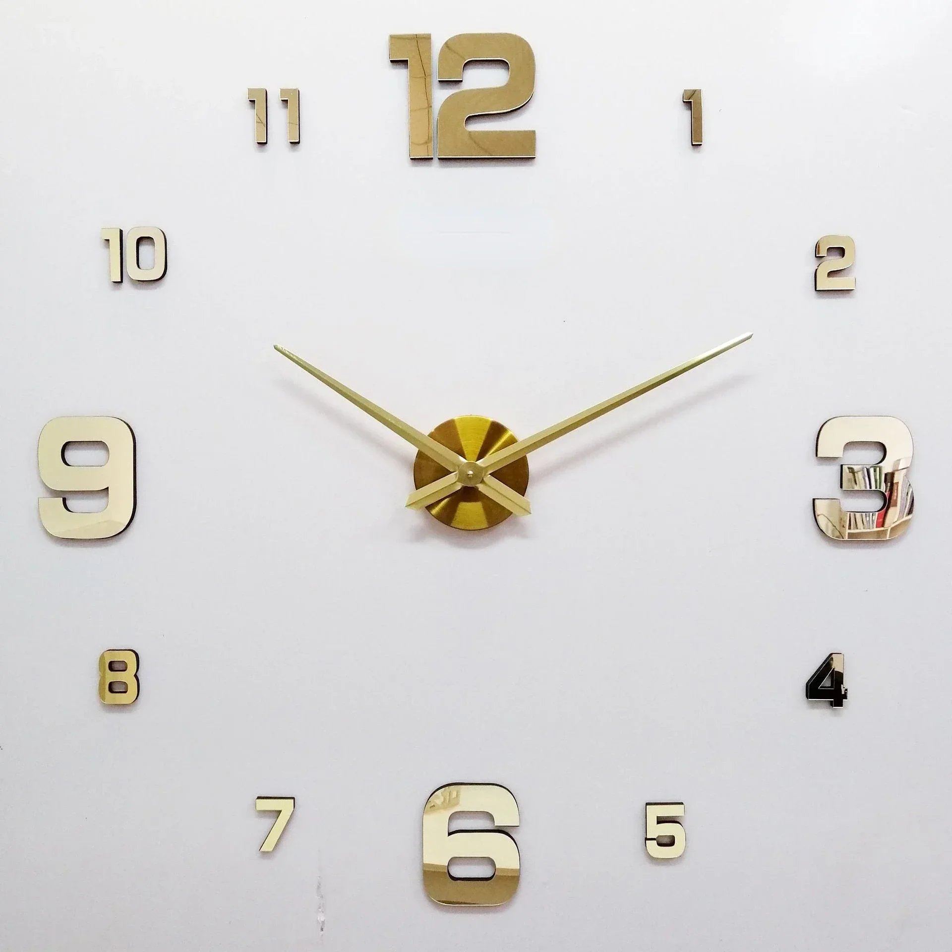 3D wall clock modern design large 3D DIY quartz clock for home decoration living room