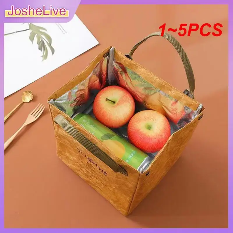 

1~5PCS Dupont paper lunch bag waterproof insulation bag aluminum foil Japanese lunch box bag handbag office lunch box bag