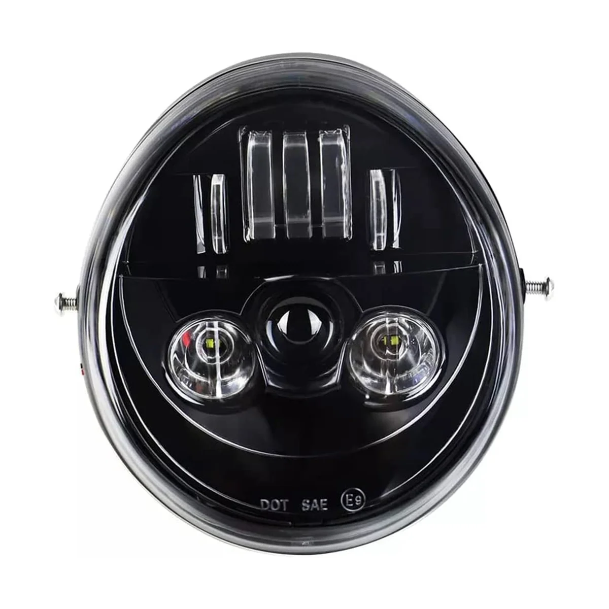 

For V Rod VRSCF VRSC VRSCR 2002-2017 Vrod LED Front Headlight HI/Low Beam Motorcycle Head Light Lamp, Black