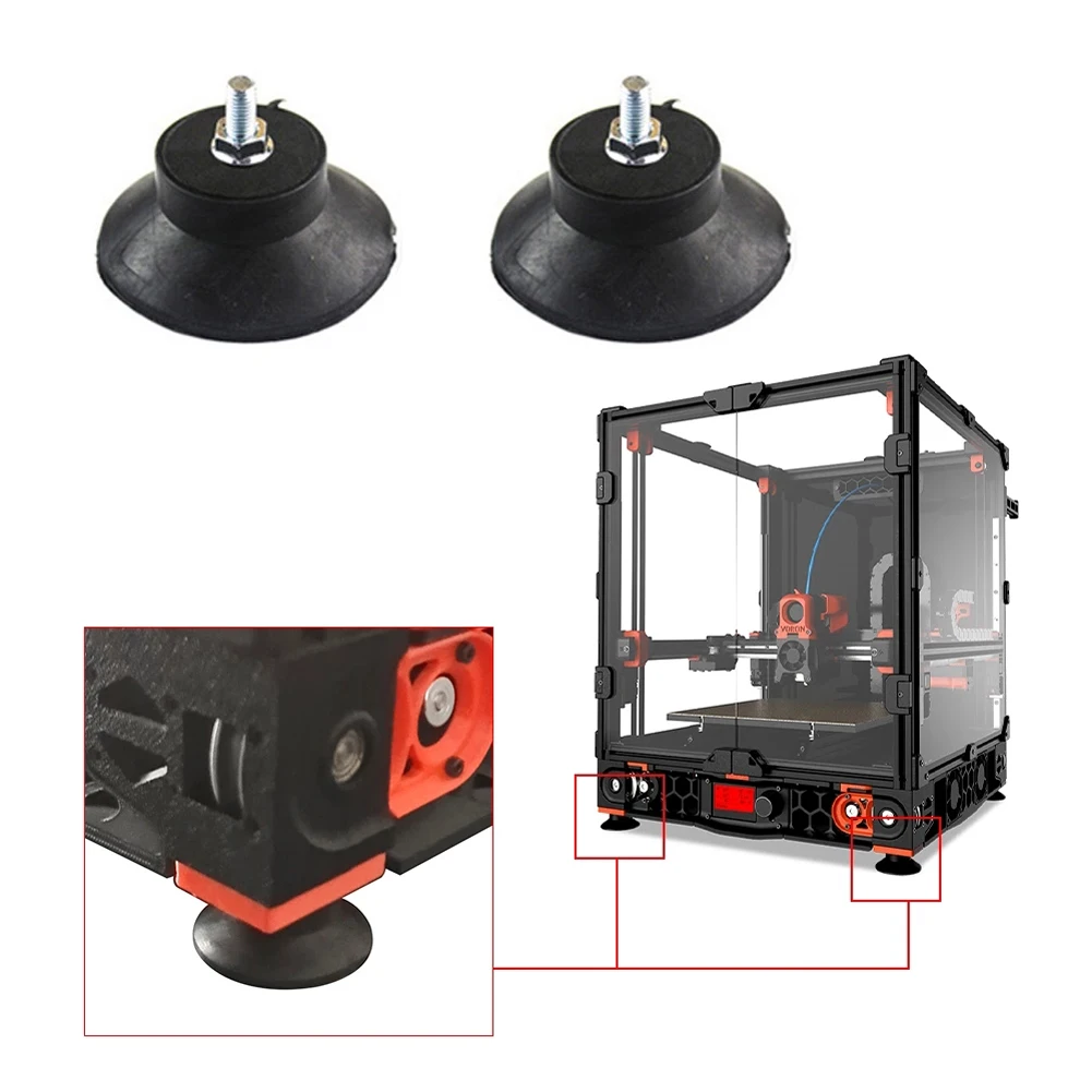 4pcs Air Compressor Rubber Foot Pad Shockproof Non-slip Components For Air Pumps Oil-free Machines Air Compressors Tool Parts