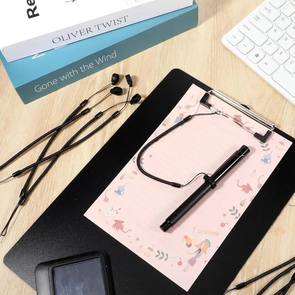 5pcs 전문가용 개폐식 펜 끈 분실 방지 40cm 길이 스타일러스 테더 탄성 펜 홀더 사무실용