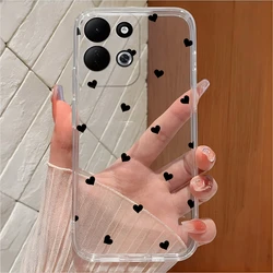 Pink Bow Girly Style Clear Soft TPU Silicone Shockproof Phone Case - Anti - Slip Cover for Redmi 17C 5G (U771)