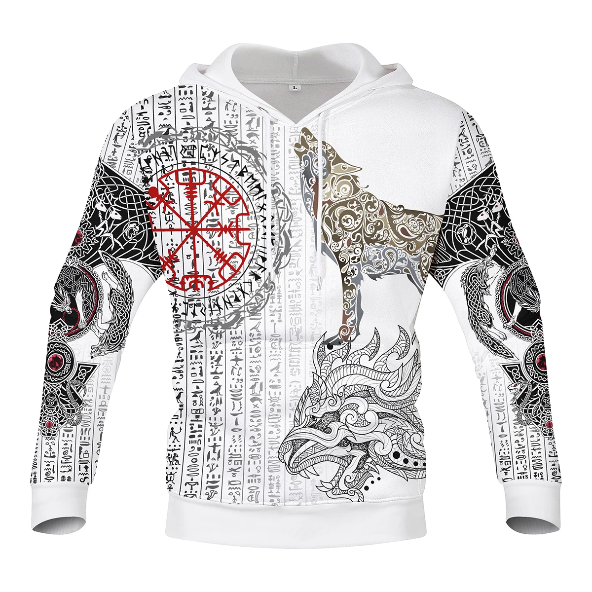 Spring Autumn Men's Pullover Hoodie 3D Printed Fashion Text Wolf King Sports New Fashion Loose Casual Hip Hop Street Top S-6XL