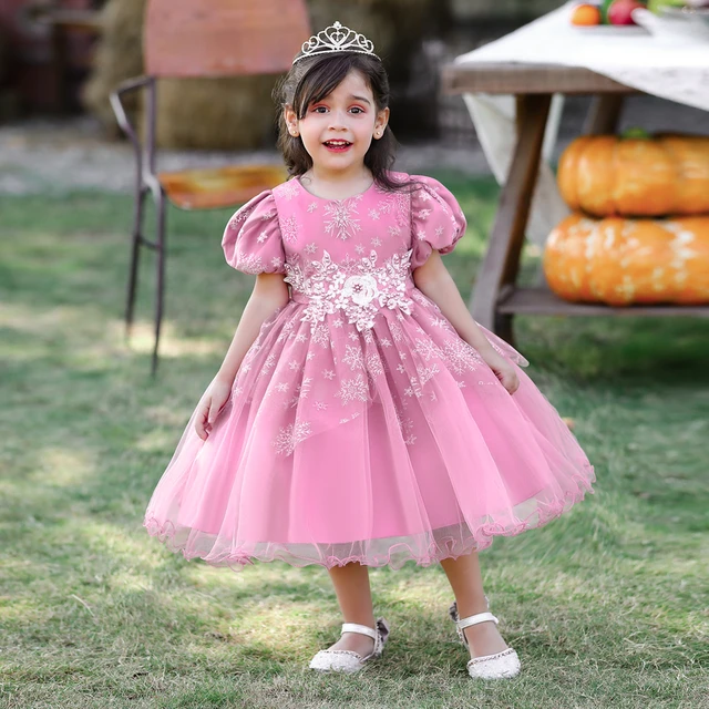 Baby Pink Matching Princess Dresses