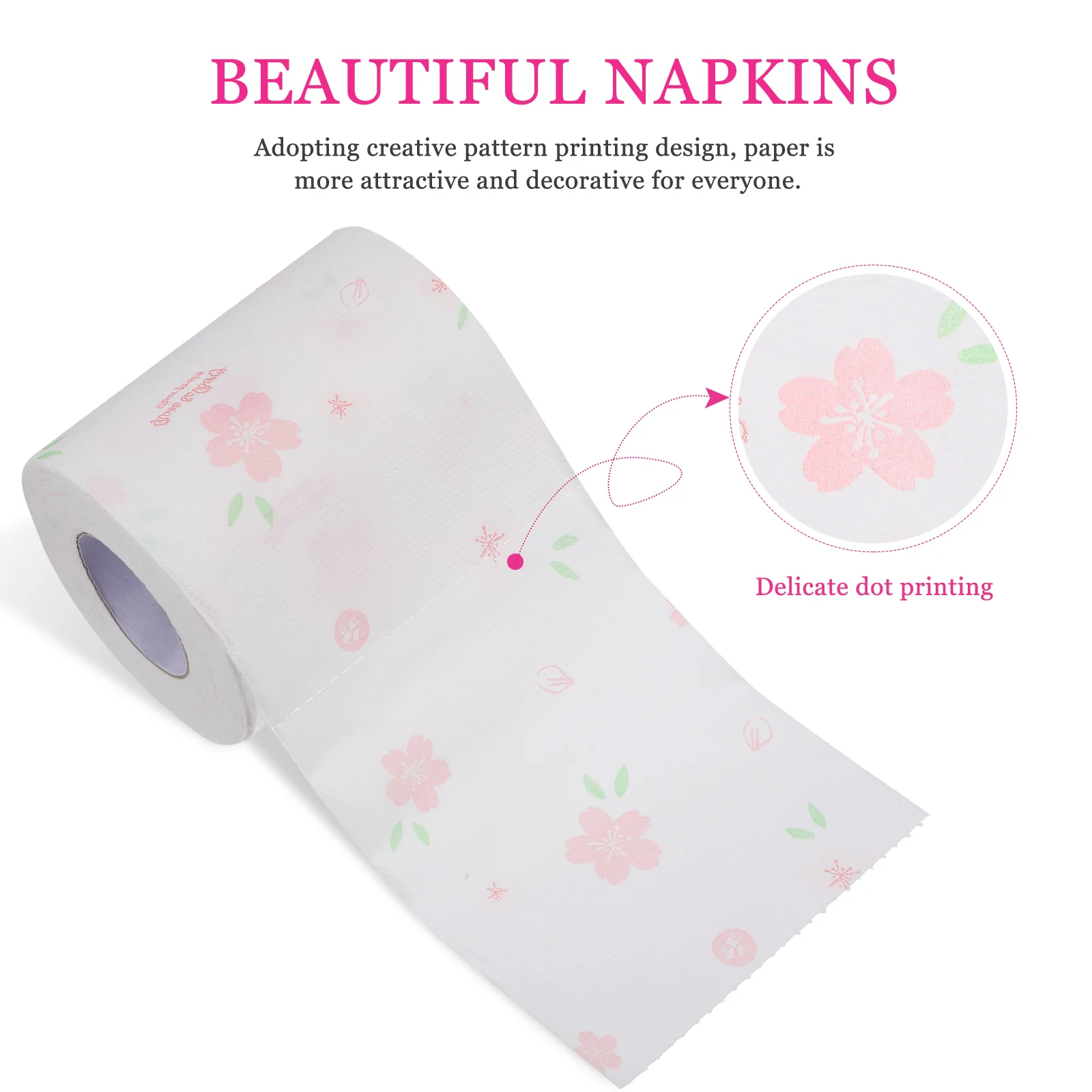 Pink Toilet Paper For Bathroom Floral Printed Flower Decorative Face  Tissues Napkins - AliExpress