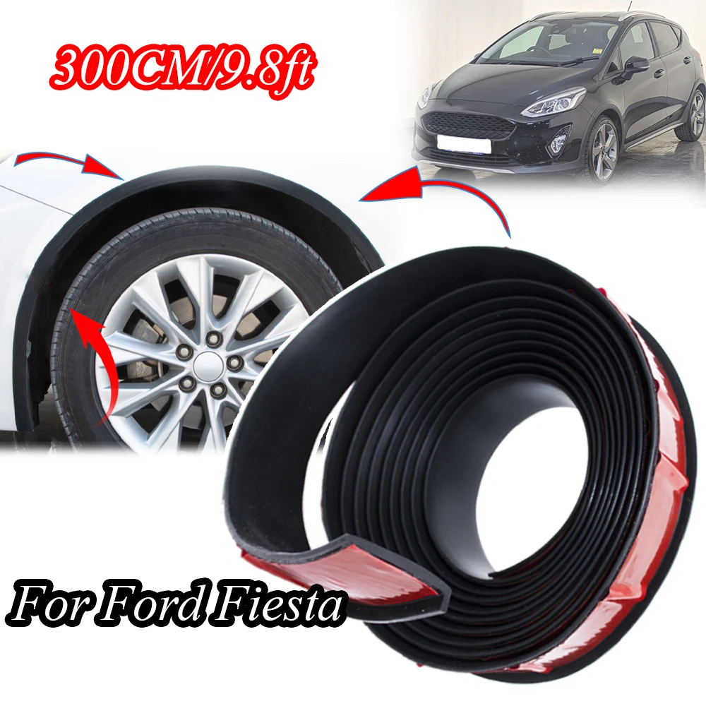 

3 Meter For Ford Fiesta Car Fender Guard Wheel Arch Wing Expander Mudguard Anti Scratch Protector Strip Mud Guard Anti-collision