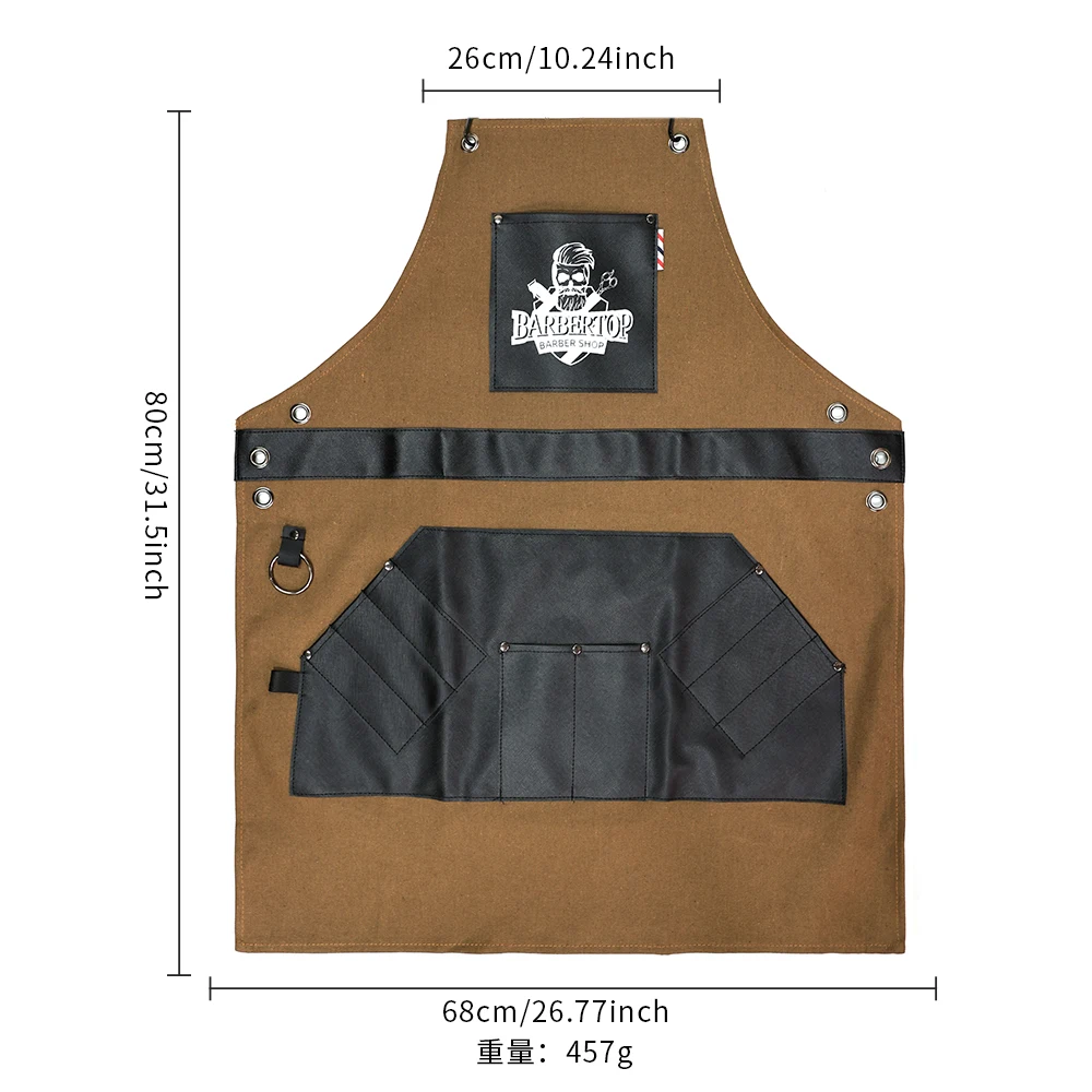 Barber  Hairdressing Shawl Artist Apron Salon Hairdresser Cape with Pockets Waterproof Restaurant  Work Cloth 6