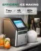 Nugget Ice Makers Countertop - 44lbs per Day Ice Machine with Self-Cleaning, Timer Pebble Ice Maker with Soft Chewable Ice, One- 5