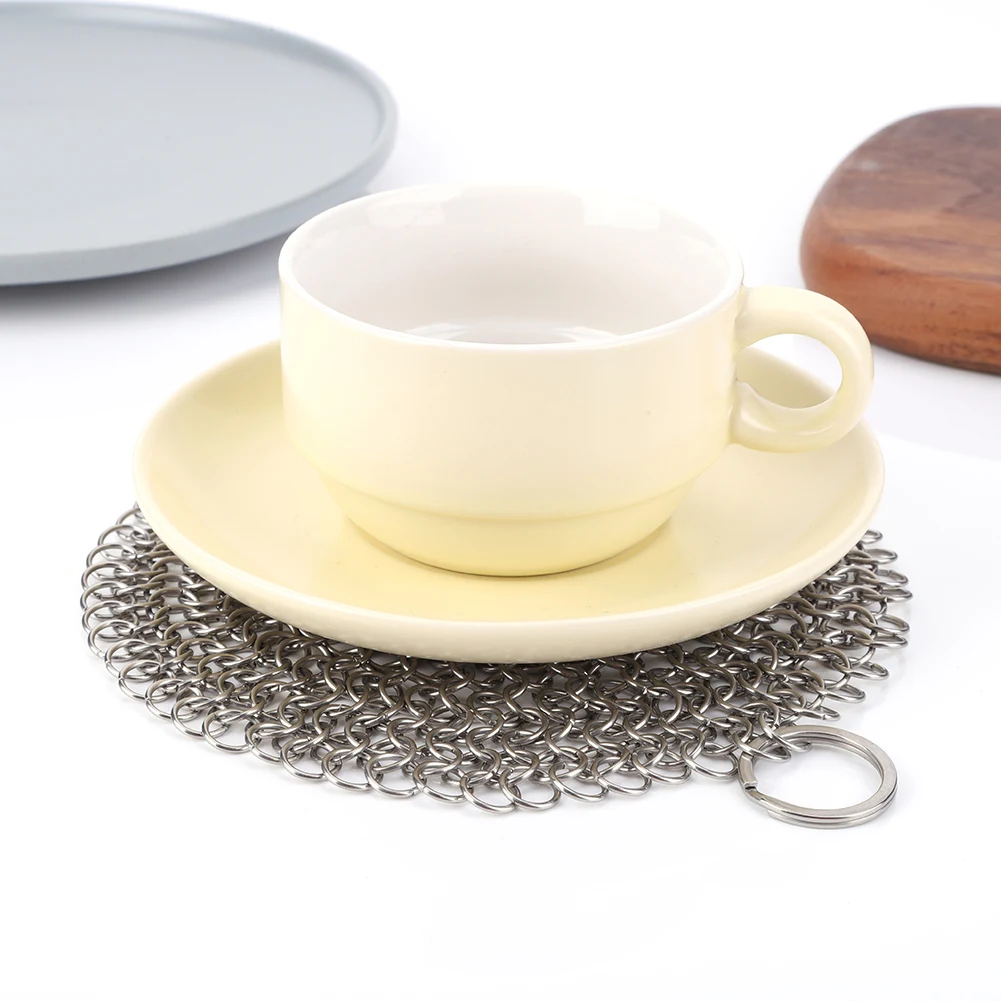 Pulore In Ghisa Con Anello Appeso Scrubber Per Cotta Di Maglia - Foto 8